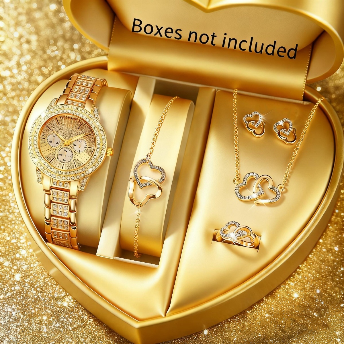Luxury Watch Kit - 6PCS Set Perhiasan Jam Tangan Wanita