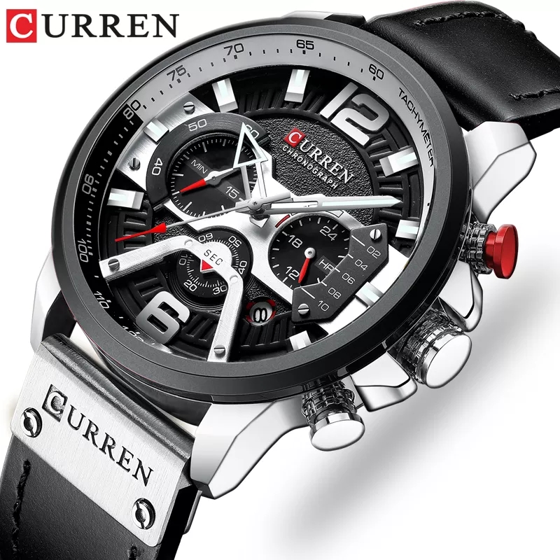 Luxury Watch Apple - CURREN jam tangan kuarsa untuk pria,