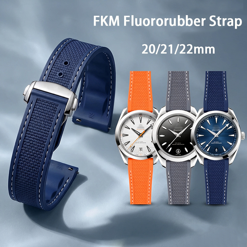 Omega Watch Seamaster - Tali Jam Tangan Lipat FKM 20mm