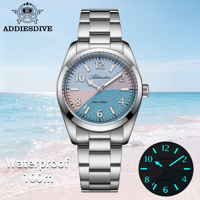 Luxury Watch Case Travel - ADDIESDIVE Jam Tangan Kaca Safir Wanita