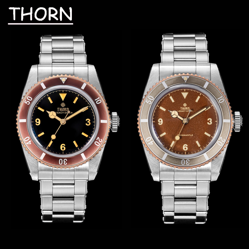 Open Heart Watch - Thorn T028 Jam Tangan Selam Perunggu