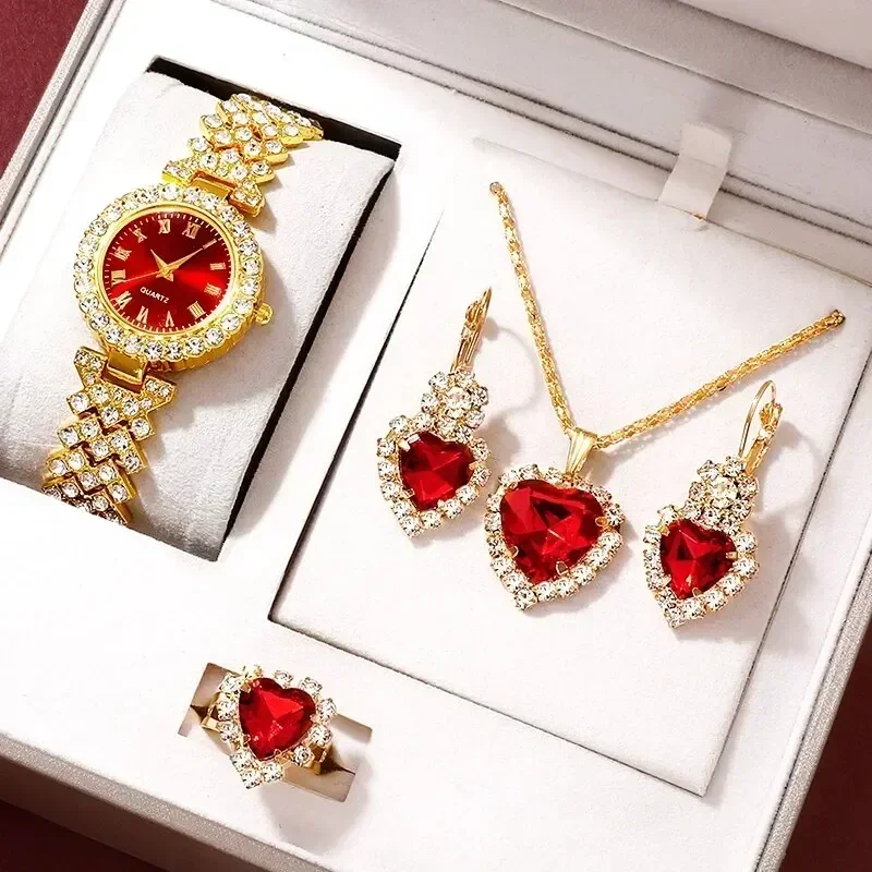 Luxury Watch Kit - Jam tangan mewah emas wanita, Set