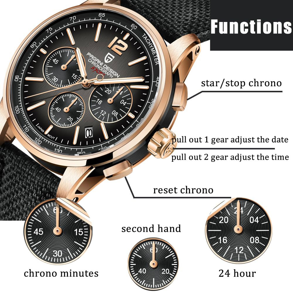 Luxury Quartz Watch Brands - PAGANI DESIGN Jam Tangan Pria Baru
