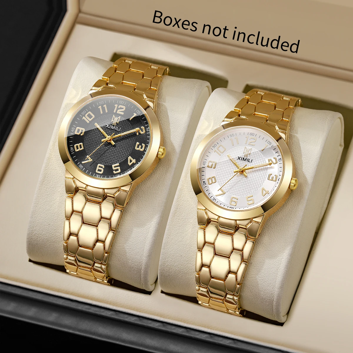 Luxury Watch Gold And Black - Jam Tangan Wanita Warna Emas Mewah