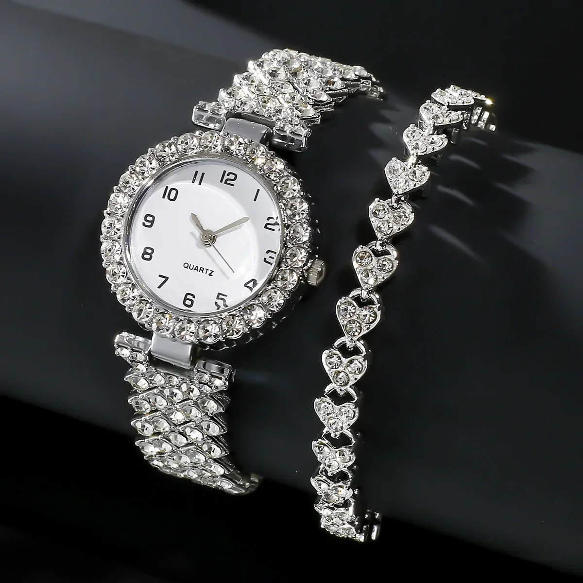 Luxury Watch Kit - 1pcs/2pcs Set Jam Tangan Wanita Mewah