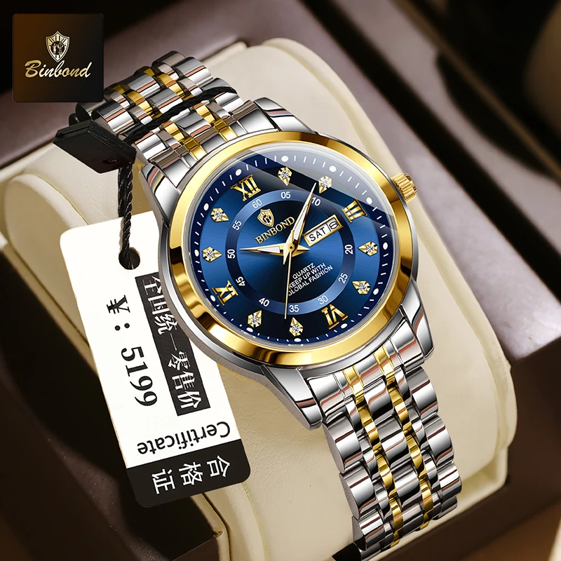 Luxury Quartz Watch Brands - BINBOND B7169 Jam Tangan Wanita Mewah