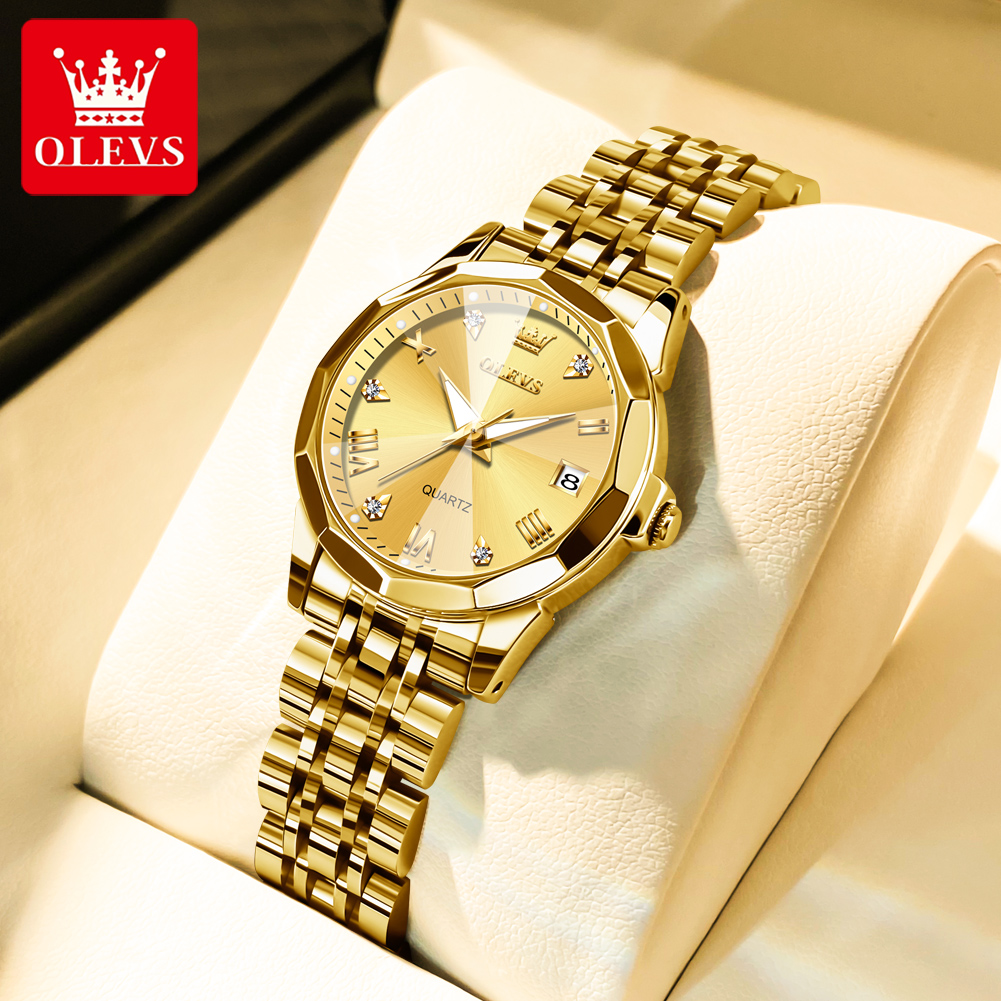 Luxury Watch Cheap - OLEVS jam tangan emas wanita, arloji