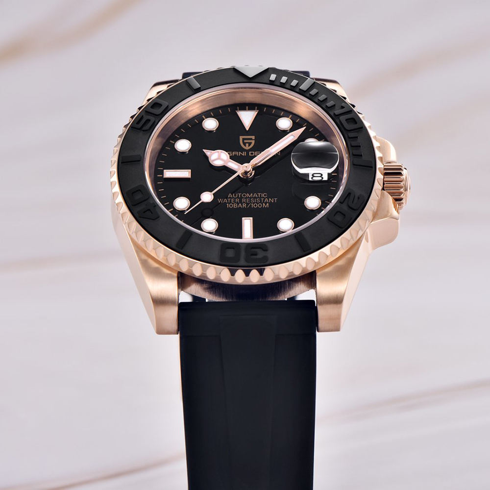Jam Tangan Otomatis PAGANI DES - Luxury Watch Gold And Black ulasan dan harga