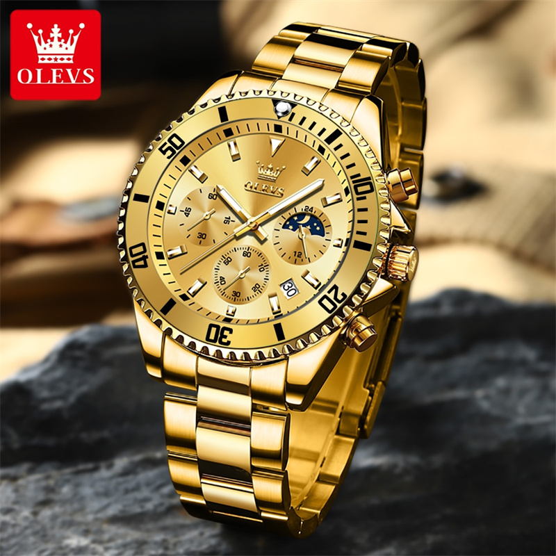 OLEVS jam tangan kuarsa emas p - Luxury Watch Manufacturers ulasan dan harga