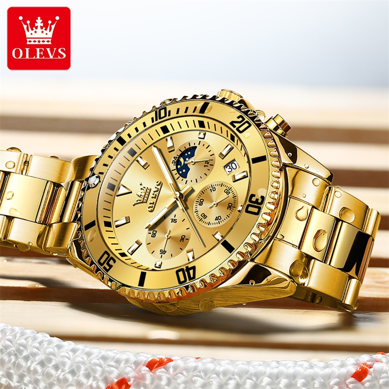 OLEVS jam tangan kuarsa emas p - Luxury Watch Manufacturers ulasan dan harga