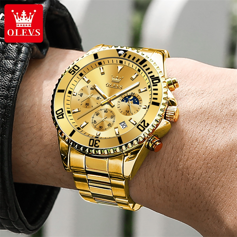 OLEVS jam tangan kuarsa emas p - Luxury Watch Manufacturers ulasan dan harga