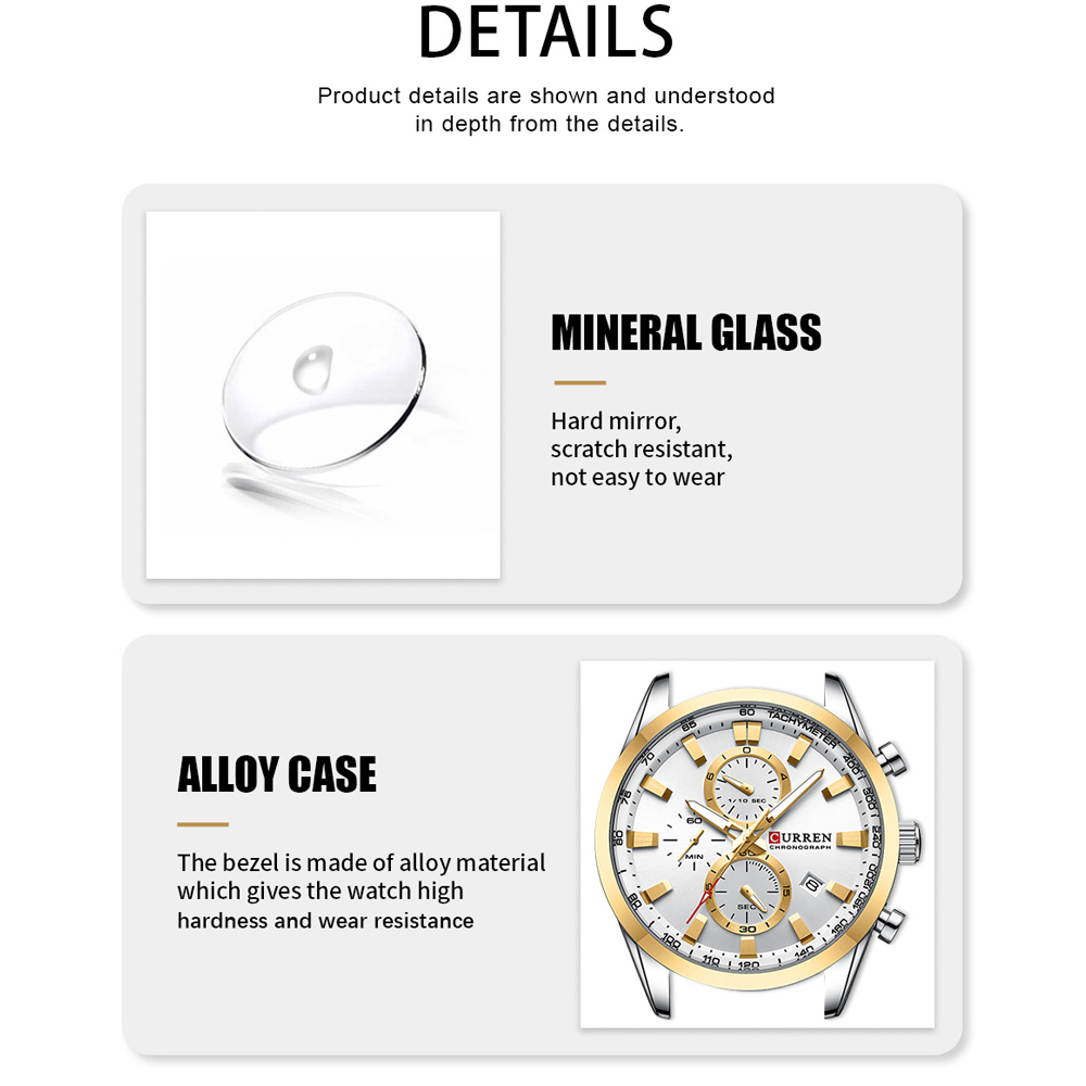 CURREN Jam Tangan Chronograph  - Luxury Watch Apple ulasan dan harga