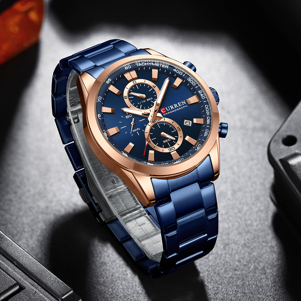 CURREN Jam Tangan Chronograph  - Luxury Watch Apple ulasan dan harga