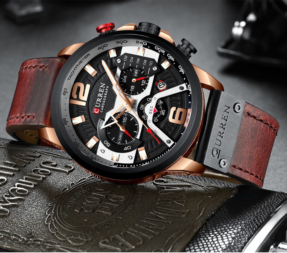 CURREN Jam Tangan Kulit Milite - Luxury Watch Apple ulasan dan harga