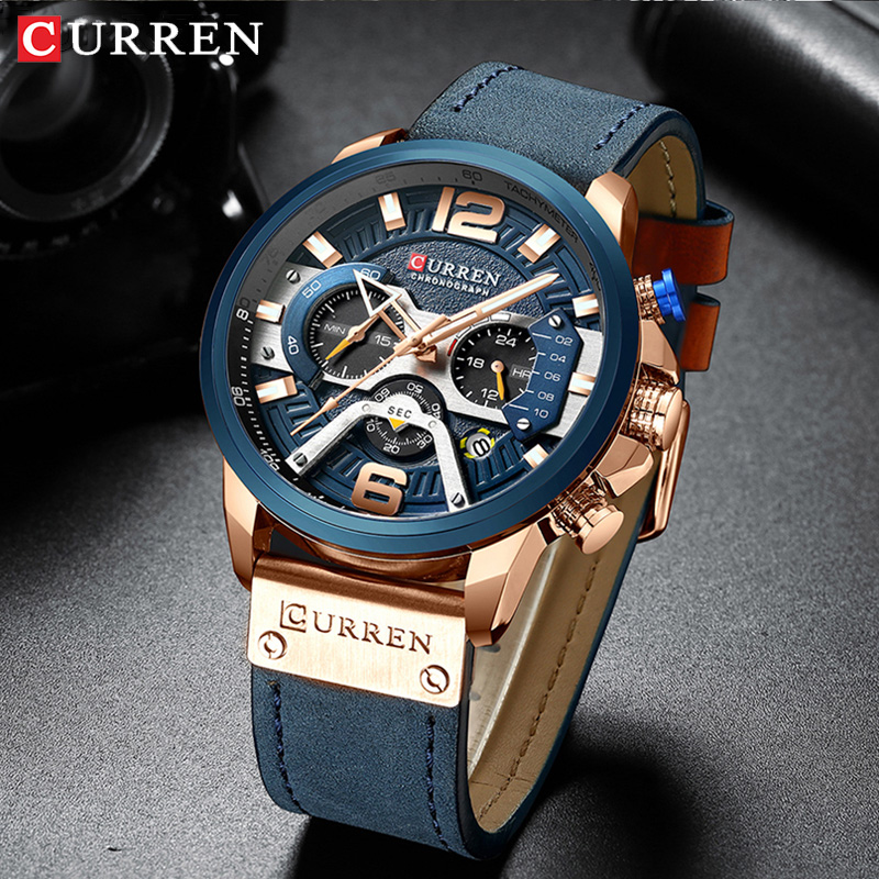 CURREN Jam Tangan Kulit Milite - Luxury Watch Apple ulasan dan harga