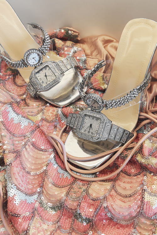 Sepatu hak tinggi kristal desa - Luxury Watch For Women ulasan dan harga