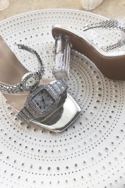Sepatu hak tinggi kristal desa - Luxury Watch For Women ulasan dan harga