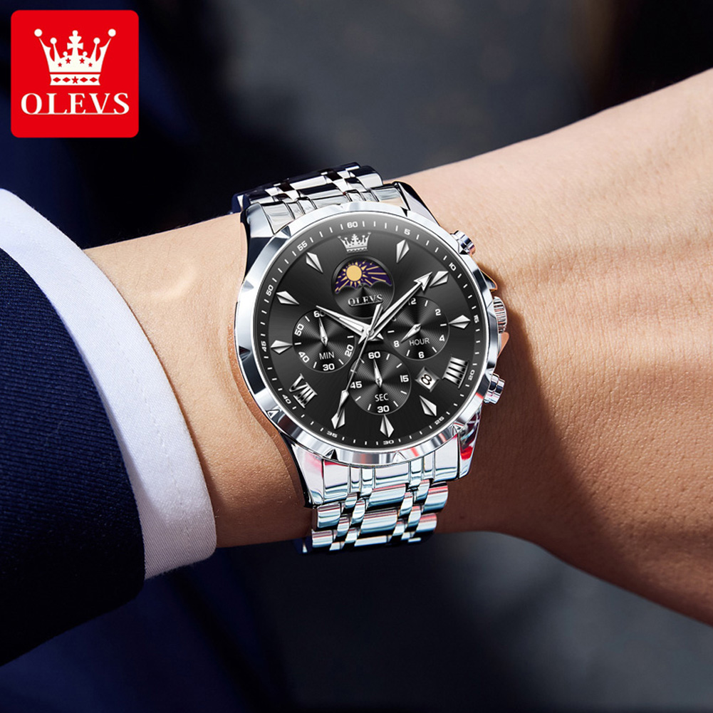 Jam Tangan Pria OLEVS 3653 den - Luxury Watch Manufacturers ulasan dan harga
