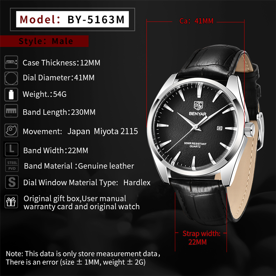 Jam Tangan Pria Benyar 5163 Me - Luxury Watch Manufacturers ulasan dan harga
