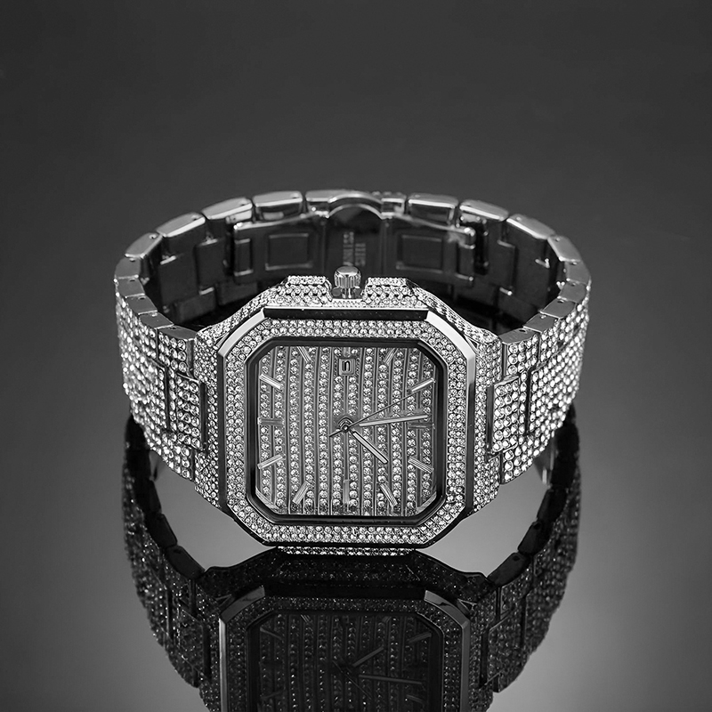 Jam Tangan Pria Hip Hop Quartz - Luxury Watch Gold And Black ulasan dan harga