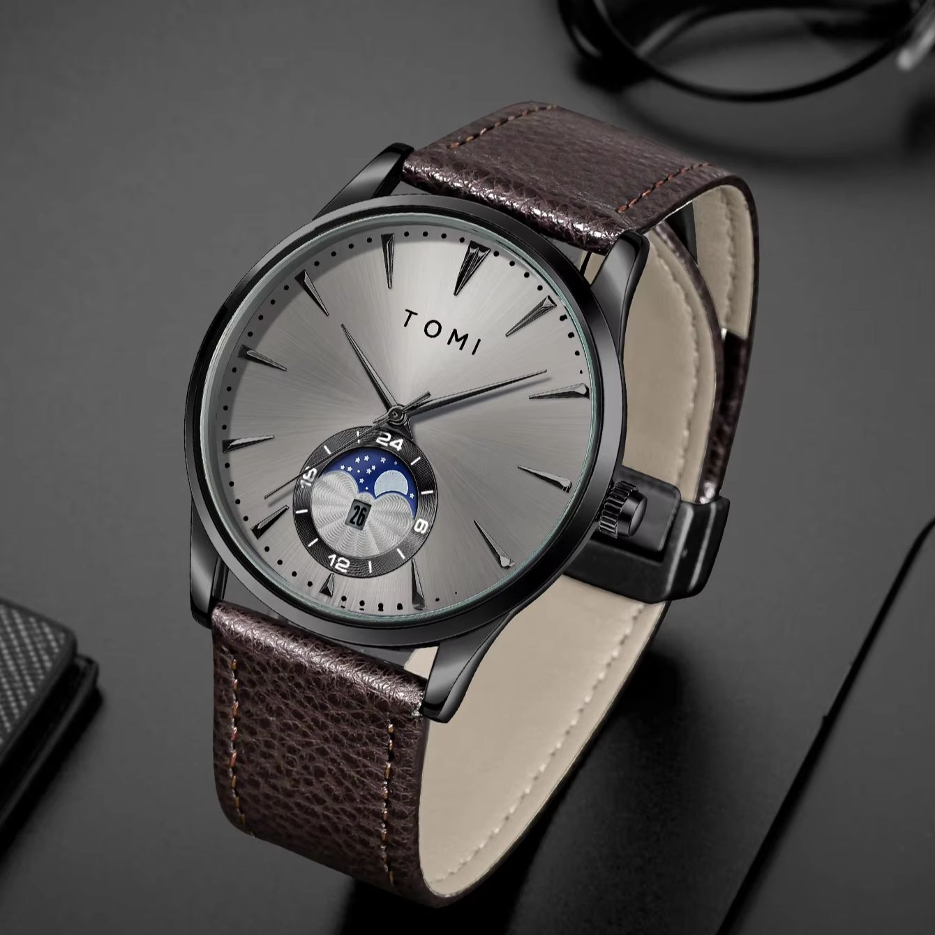 TOMI Set Jam Tangan Pria 2Pcs  - Luxury Watch Kit ulasan dan harga