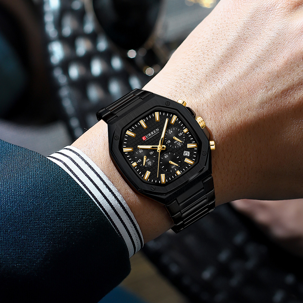 CURREN Jam Tangan Chrono Perse - Luxury Watch Dial ulasan dan harga