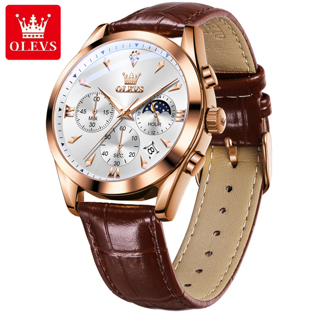 OLEVS jam tangan Quartz pria,  - Luxury Watch Manufacturers ulasan dan harga