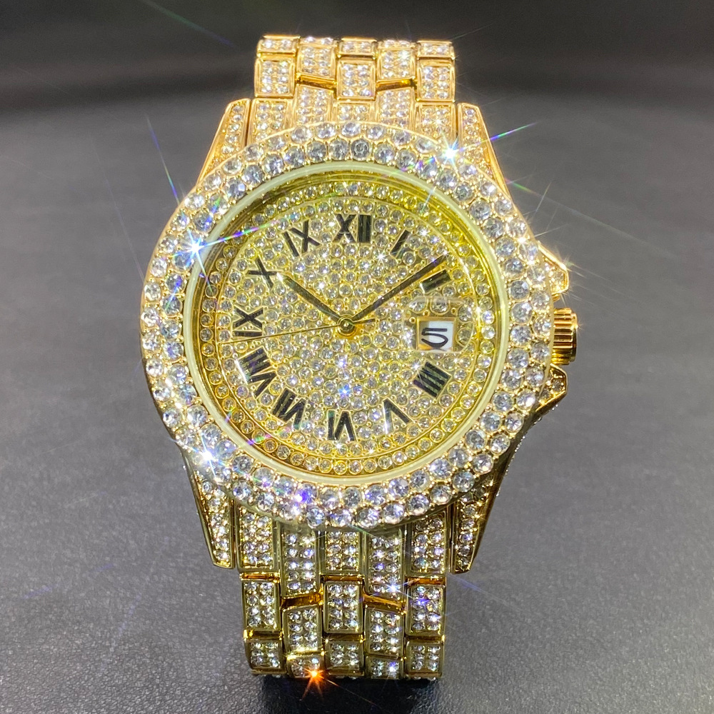 Jam Tangan Pria Besar Warna Em - Luxury Watch Gold And Black ulasan dan harga
